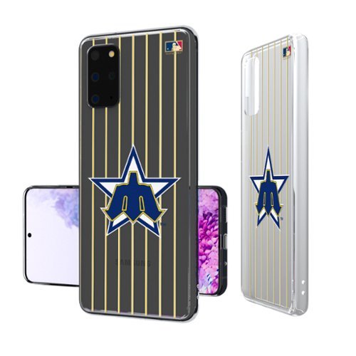 Keyscaper - MLB - Seattle Mariners 1981-1986 Cooperstown Pinstripe Galaxy Clear Case - S24 - Multicolor-Front_Standard 