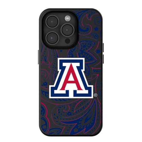 Keyscaper - NCAA - Arizona Wildcats Paisley iPhone Magnetic Bump Case - 16 Pro Max - Black-Front_Standard 