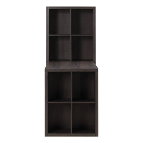 OSP Home Furnishings - 48" Desk and Dual Bookcase - Mocha
