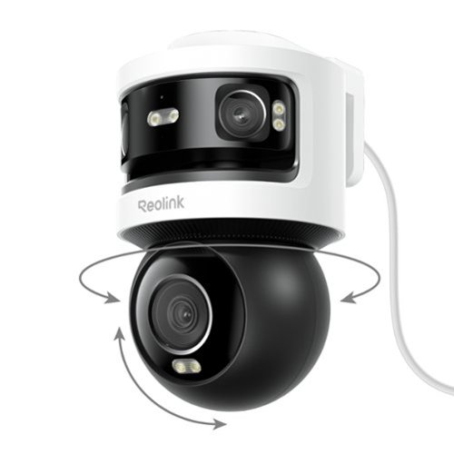 Reolink - OMVI P931 Wired PoE 4K+ 10MP Triple Lens Panorama and Pan Tilt Security Camera Outdoor, Auto-Tracking, AI Smart Search - White