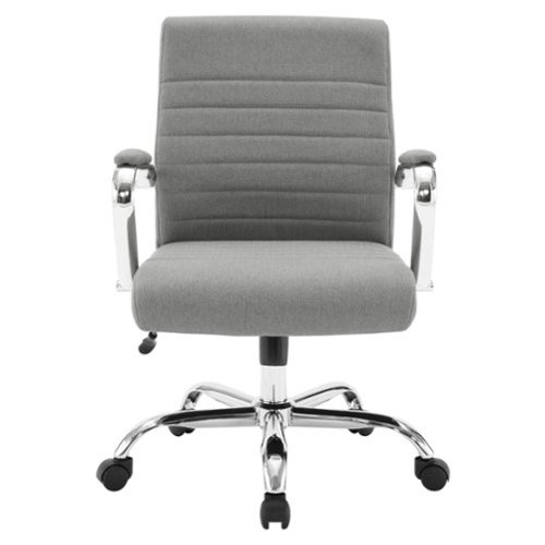 OSP Home Furnishings - Mid-Back Office Chair - Gray-Front_Standard 