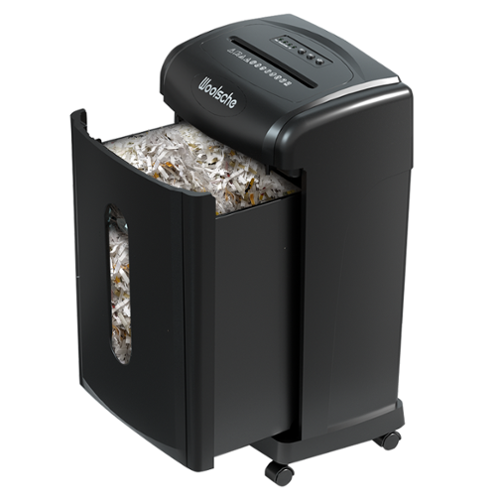 GOODSILO - Large Capacity 19-Sheet Cross-Cut Paper Shredder - Heavy Duty, 7.93 Gallon, Ultra-Quiet - Black-Front_Standard 