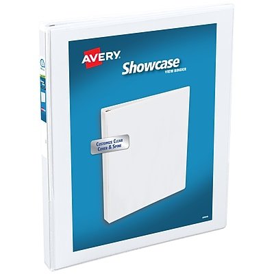 Avery - Showcase 1/2" 3-Ring View Binders, Slant Ring - White - image 2