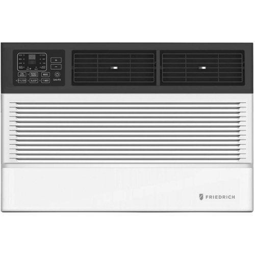 Friedrich - Uni-Fit 350 Sq. Ft. 8,000 BTU In Wall Air Conditioner 4,200 BTU Heater with Wireless Connectivity and Remote - White