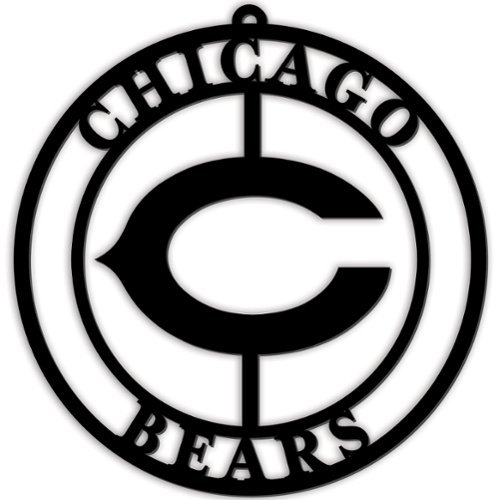 Fan Creations - Chicago Bears 16'' Team Logo Cutout - Black-Front_Standard 