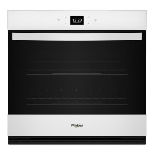 Whirlpool - 27" Smart Built-In Single Electric Wall Oven with Air Fry - White-Front_Standard 