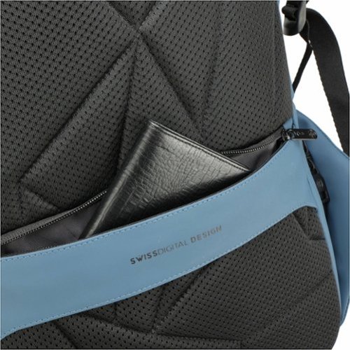 Swissdigital Design LAMONE L LED TSA-Friendly Water-Resistant Backpack With USB Charging Port  RFID Protection and Fits Up to 16″ Laptop - Dark Blue SHOP ONLINE