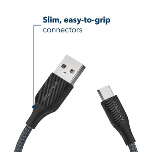 Insignia™ 6' USB to USB-C Braided Charge-and-Sync Cables (2-Pack) - Black BUY IN MIDDLE EAST