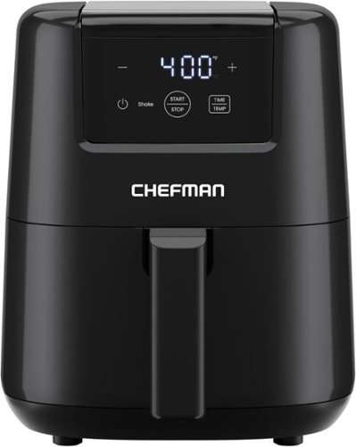 Chefman - 2 Qt Compact Air Fryer w/ Digital Display and Shake Reminder - Black-Front_Standard 