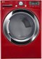 LG - SteamDryer 7.4 Cu. Ft. 10-Cycle Electric Dryer with Steam - Cherry Red-Front_Standard