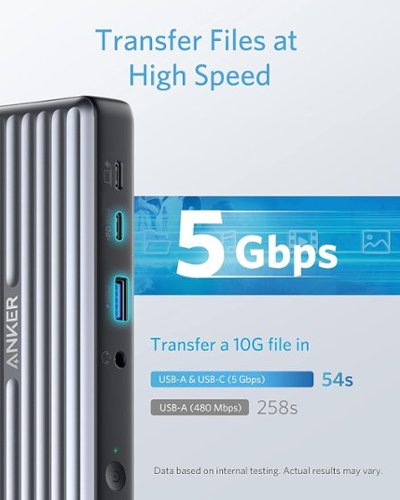 Anker USB C Docking Station, PowerExpand 9 in 1 USB C PD Dock Gray