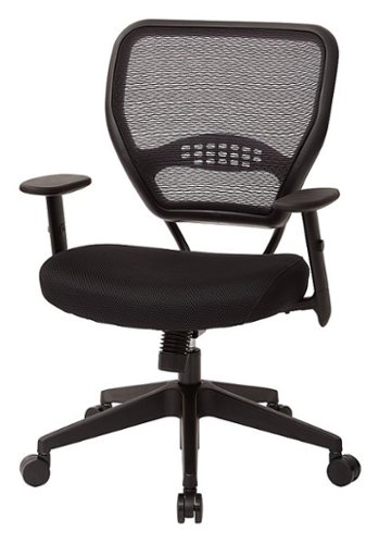 Office Star Products - Space Seating Mesh Fabric Manager Chair - Black