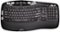 Logitech - K350 Ergonomic Full-size Membrane Wireless Keyboard - Black-Front_Standard 