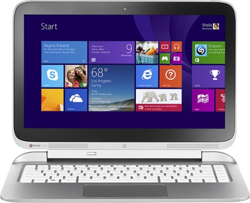 HP - Geek Squad Certified Refurbished 2-in-1 13.3" Touch-Screen Laptop - Intel Core i3 - 4GB Memory - Snow White/Ash Silver-Front_Standard 