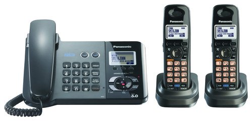  Panasonic - DECT 6.0 Expandable Phone System with Digital Answering System - Black