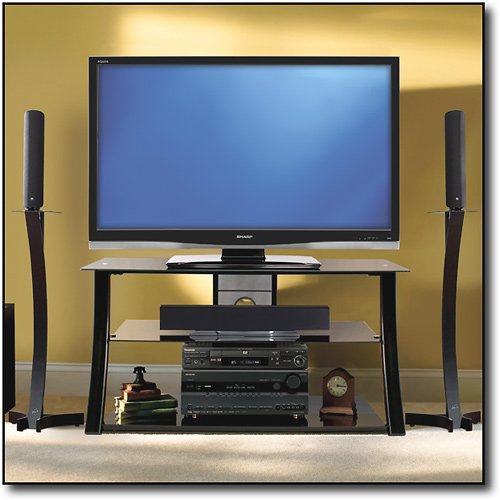 Bell'O - TV Stand for Flat-Panel TVs Up to 46" - Black-Front_Standard 