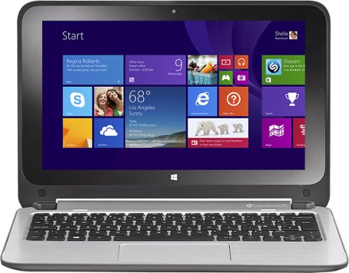  HP - Geek Squad Certified Refurbished 2-in-1 11.6&quot; Touch-Screen Laptop Intel Pentium 4GB Memory 500GB HDD - Smoke Silver