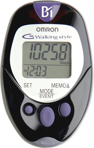  Omron - Pocket Pedometer with Health Management Software - Black