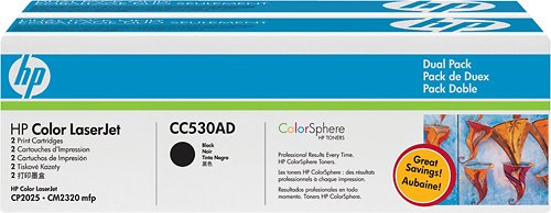 HP - CC530AD 2-Pack Toner Cartridges - Black