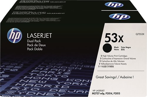  HP - 53x 2-Pack High-Yield Ink Cartridges - Black