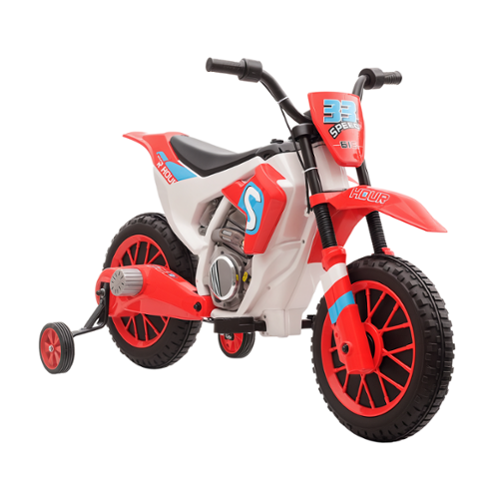 Aosom - 12V Kids Motorcycle, Electric Motor Bike, Battery-Powered Ride-On Toy with Charging Battery, Training Wheels-Front_Standard 