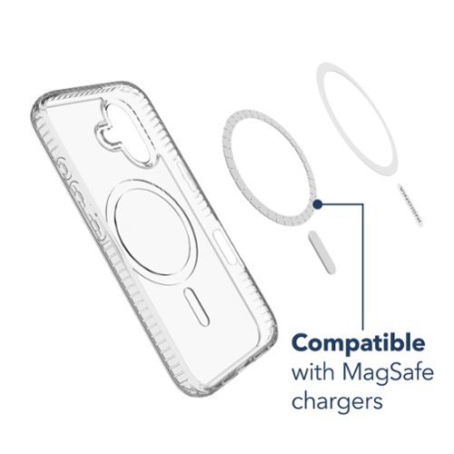 Insignia™ Hard-Shell Case with MagSafe for iPhone 16 - Clear WORLDWIDE DELIVERY