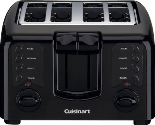  Cuisinart - 4-Slice Wide-Slot Toaster - Black