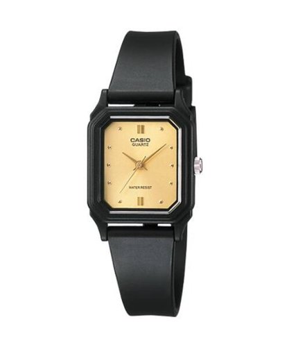 Casio - Women’s Watch with Gold Dial - LQ-142E-9A - Black-Front_Standard 