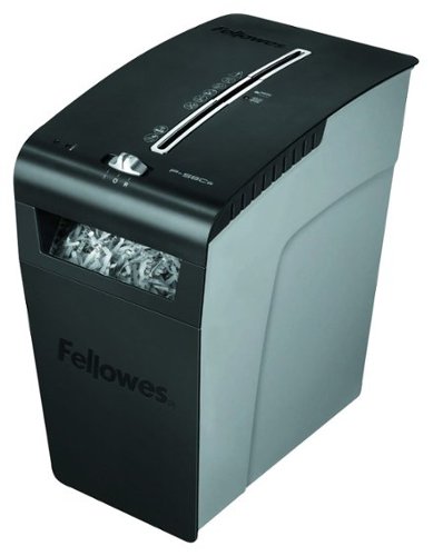 Fellowes - Powershred Cross-Cut Shredder - Black/Gray-Front_Standard 