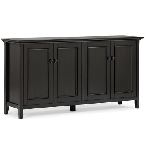 Simpli Home - Amherst Wide 4 Door Storage Cabinet - Hickory Brown-Front_Standard 