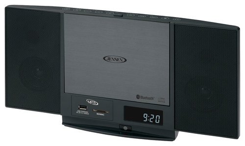  Jensen - 9W Bluetooth Music System with FM Tuner - Black
