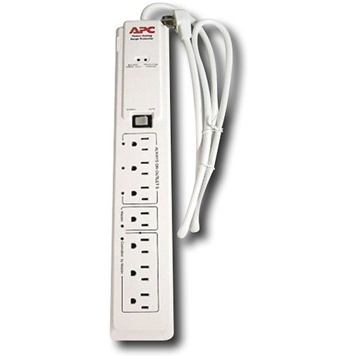 APC - SurgeArrest Essential 7-Outlets Surge Suppressor - White-Front_Standard 