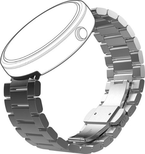 Motorola - Metal Band for Moto 360 Smart Watches - Natural Silver-Angle_Standard 