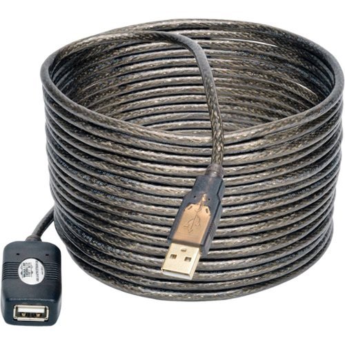 "Tripp Lite USB Active Extension Cable, USB 2.0 A Male to A Female Cable, High Speed, 16 ft. (U026-016)"