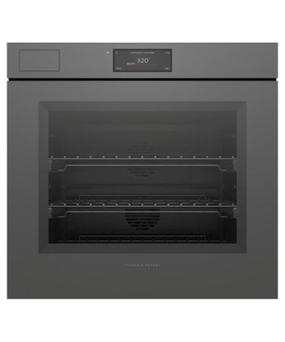 Fisher & Paykel - 30" Single Oven w/Steam Assist, 6.8" Touchscreen, Self-Cleaning, Handleless - Minimal Grey - Gray