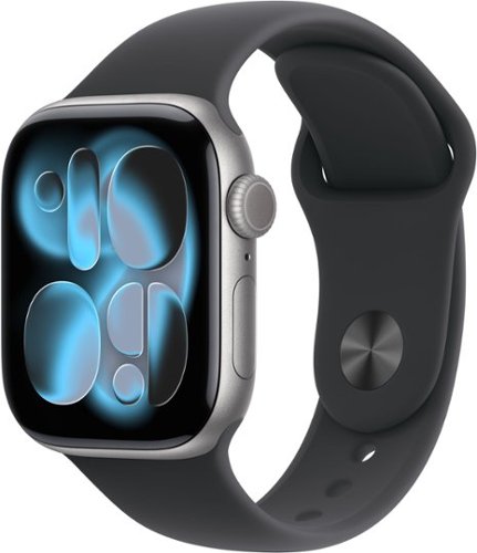 Apple Watch Series 11 (GPS) 42mm Space Gray Aluminum Case with Black Sport Band - S/M - Space Gray - (2025)