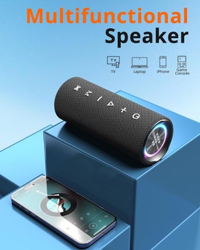 Tronsmart Mirtune C2 Portable Bluetooth Speaker, 360° Surround Sound, 24W Deep Bass, IPX7 Waterproof, 24H Playtime with TF/AUX - Black BUY IN EUROPE