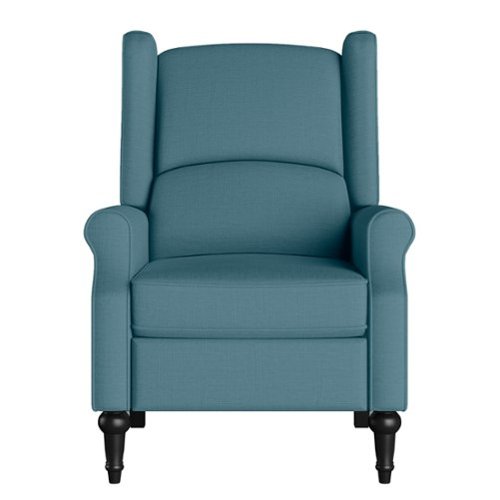 ProLounger - Schryer Wingback Pushback Recliner - Medium Blue-Front_Standard 