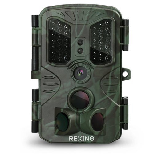  Rexing - H1 Blackhawk Trail Camera with Day and Night Ultra Fast Motion Detection - Green