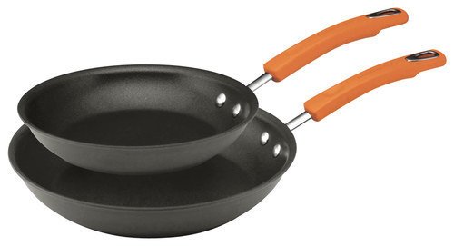 Rachael Ray - 2-Piece Cookware Set - Gray/Orange