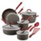 Rachael Ray - Cucina 12-Piece Cookware Set - Gray/Cranberry Red-Angle_Standard