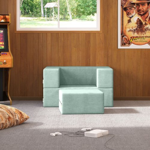 Jaxx Zipline Convertible Sleeper Futon Chair & Ottoman with
