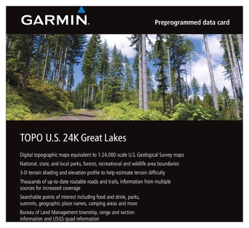  Garmin - TOPO U.S. 24K Great Lakes microSD Card - Multi