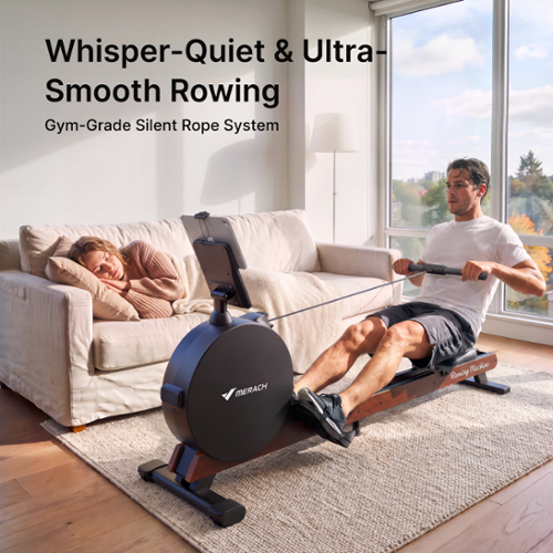 【rih/rower】Touch King 200 MERACH Rowing Machine Self Powered Magnetic with Phone Charging