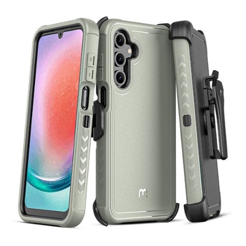 Mybat Pro - Maverick Series Case with Holster for Samsung Galaxy A16 5G - Grey - Gray-Front_Standard 
