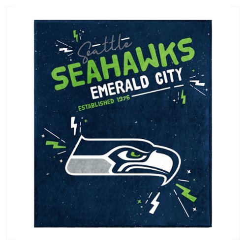 Logo Brands - Seattle Seahawks 60" x 70" Plush Throw Blanket - Multicolor-Front_Standard 
