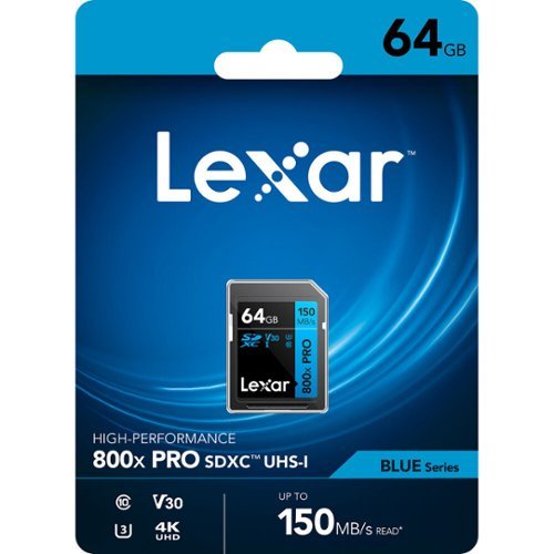 Lexar 64GB High Performance 800x PRO UHS I SDXC Memory Card