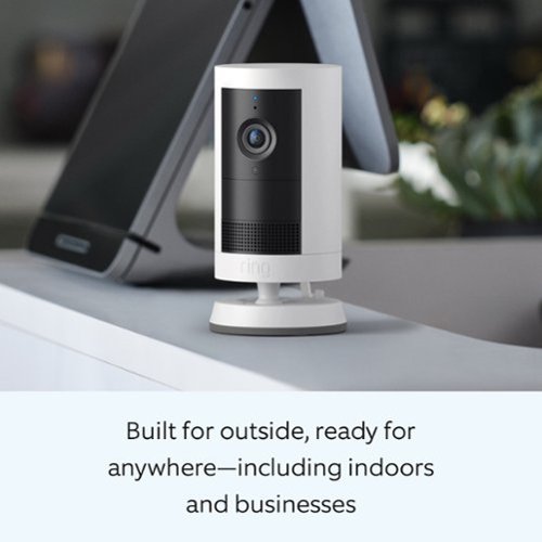 Ring Outdoor Cam Plus, Battery with 2K Video and Ring Vision, Low-Light Sight, and Mount-Anywhere Versatility - White WORLDWIDE DELIVERY