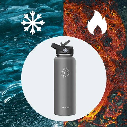 Buzio 40oz Insulated Water Bottle with Straw Lid and Spout Lid - Gray HOW TO BUY