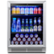 Yeego - 24 inch Beverage Cooler refridgerator & Energy-Efficient Beverage Fridge Auto Defrost Perfect for Home Office Bar - Stainless Steel-Front_Standard